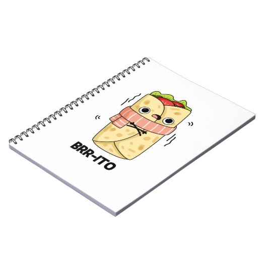 Brr-ito Grappige Vrieskou Burrito Pun Notitieboek (Linkerzijde)