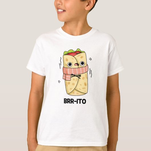 Brr-ito Grappige Vrieskou Burrito Pun T-shirt (Voorkant)