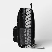 BRR Logo Grijs Lettering "Het leven begint op de . Bedrukte Rugzak (Rechts)