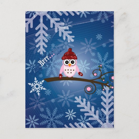 Brr... roze ovale, briefkaart (Voorkant)