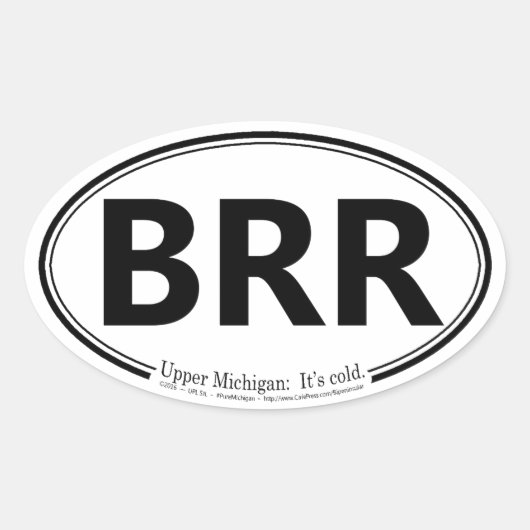 BRR UP Michigan Europese stijl belasting Sticker (Voorkant)
