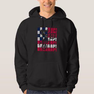 Brraaap Motocross - Amerikaanse vlag - Dirt Bike Hoodie