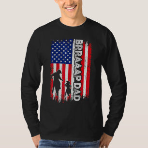 Brrap Papa Amerikaanse vlag Dirt Bike Motorcross F T-shirt