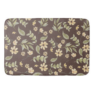Brrown Whimsy Retro Bloemmotief Badmat