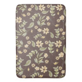 Brrown Whimsy Retro Bloemmotief Badmat (Voorkant Verticaal)