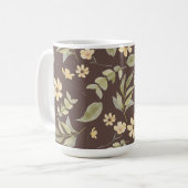 Brrown Whimsy Retro Bloemmotief Koffiemok (Voorkant links)