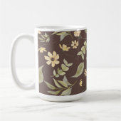 Brrown Whimsy Retro Bloemmotief Koffiemok (Links)