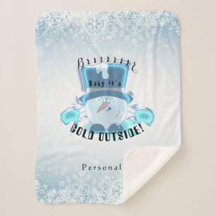 Brrr, Baby Het is buiten koud Sherpa Deken