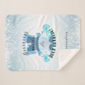 Brrr, Baby Het is buiten koud Sherpa Deken (Voorkant (horizontaal))