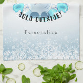 Brrr, Baby Het is buiten koud Theedoek (Gevouwen)