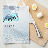 Brrr, Baby Het is koud buiten - Snowball Theedoek (Quarter Fold)