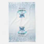 Brrr, Baby Het is koud buiten - Snowflakes Theedoek (Verticaal)