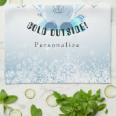 Brrr, Baby Het is koude buitenzijde - Snowball Guy Theedoek (Gevouwen)