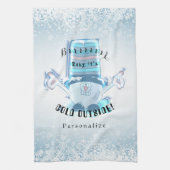 Brrr, Baby Het is koude buitenzijde - Snowball Guy Theedoek (Verticaal)