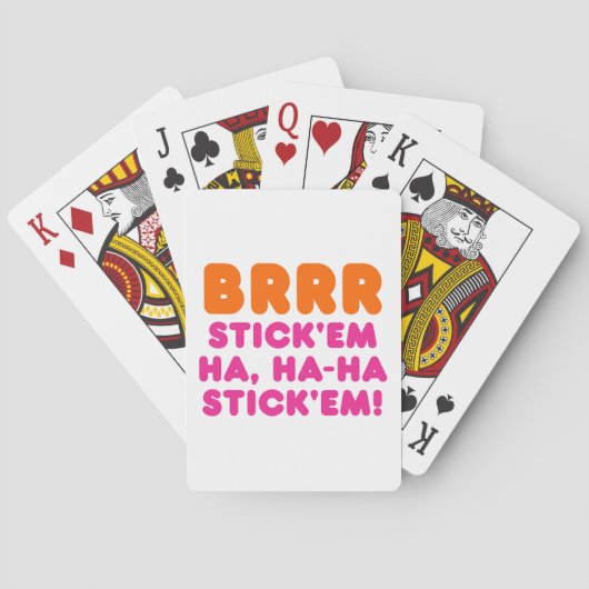 BRRR Prik 'EM HA, HA-HA Prik 'EM! Speelkaarten (Achterkant)