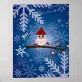 Brrr...Roze Uil Poster (Voorkant)