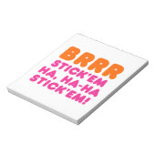 BRRR STEKEN HA, HA-HA STEKEN! NOTITIEBLOK (Linkerzijde)