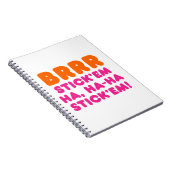 BRRR STICK 'EM HA, HA-HA STICK 'EM! NOTITIEBOEK (Rechterzijde)