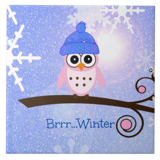 Brrr...Winter, Mr Hoot Owl, Tegeltje (Voorkant)