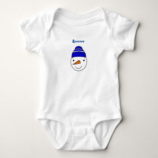 Brrrr Snowman met blauw Pet Romper (Voorkant)