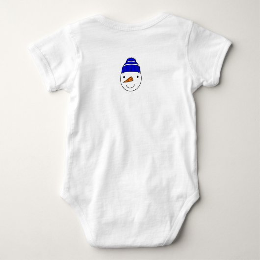 Brrrr Snowman met blauw Pet Romper (Achterkant)
