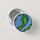 BRS Artsy Groene Voet Wereldbol Rond Ronde Button 3,2 Cm (Voorkant /achterkant)