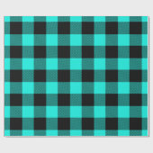 Brt Aqua Black Huge Buffalo Pset Lumberj Tartan Cadeaupapier (Vlak)