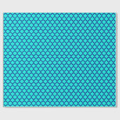 Brt Aqua Navy Blue Moroccan Quatrefoil Pattern #5 Cadeaupapier (Vlak)