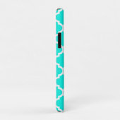 Brt Aqua Wht Moroccan #5 HotPink2 Initiaal Monogra Case-Mate iPhone Case (Achterkant/rechts)