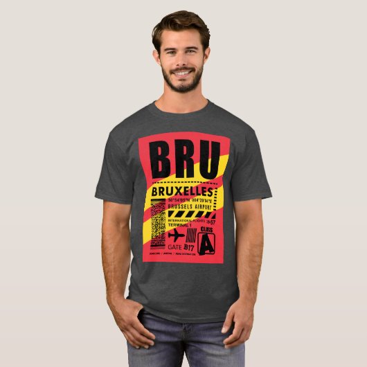 BRU Brussels Airport T-shirt (Voorkant volledig)