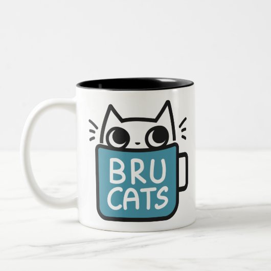 Bru Cats Coffee-Mok Tweekleurige Koffiemok (Links)