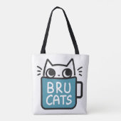 Bru Cats-Tas Tote Bag (Achterkant)