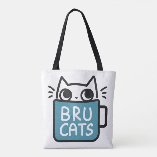 Bru Cats-Tas Tote Bag (Achterkant)