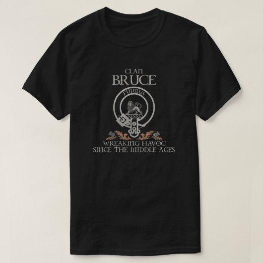 Bruce 2 Clan crest Schotse achternaam tartan Thist T-shirt (Design voorkant)