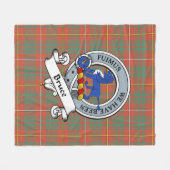Bruce Ancient Clan Badge Tartan Pset Fleece Deken (Voorkant (Horizontaal))