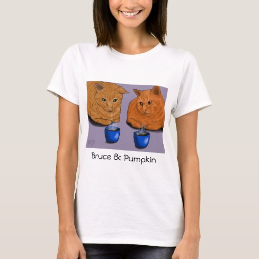 Bruce and Pumpkin Coffee Date T-shirt (Voorkant)