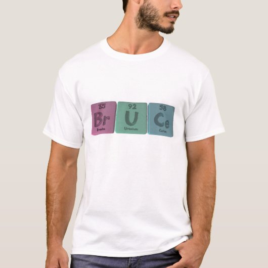 Bruce as Bromine Uranium Cerium T-shirt (Voorkant)