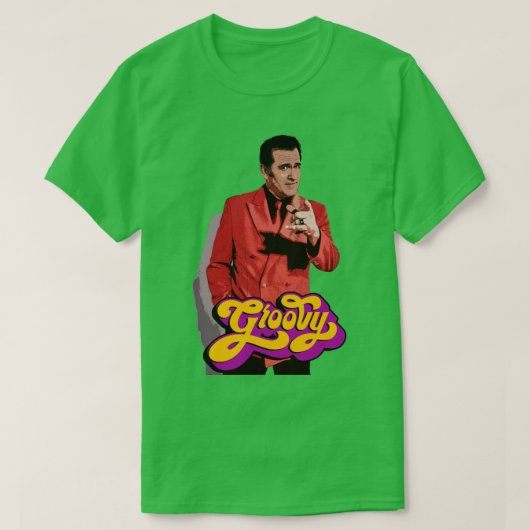Bruce Campbell Groovy T-shirt (Design voorkant)
