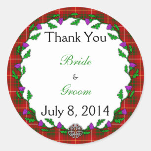 Bruce Celtic bruiloft dank u Ronde Sticker
