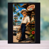 Bruce Chibi Rockabilly Acryl Bord (Neutraal)