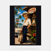 Bruce Chibi Rockabilly Acryl Bord (Voorkant)
