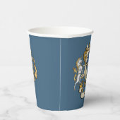 Bruce Clan Badge Blauw gepersonaliseerd Papieren Bekers (Rechts)