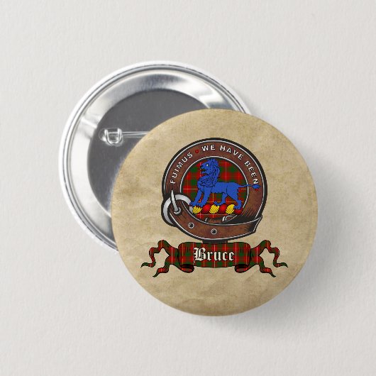 Bruce Clan Badge Buttonnen Ronde Button 5,7 Cm (Voorkant /achterkant)