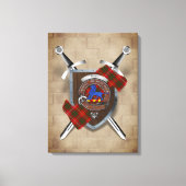 Bruce Clan Badge Crossed Swords Canvas Print (Voorkant)