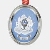 Bruce Clan Badge in Winter Scene Xmas Metalen Ornament (Links)