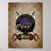 Bruce Clan badge op Castle Wall Poster 18x24 (Voorkant)