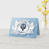 Bruce Clan Badge Prettige feestdagen Kaart (Gele Bloem)