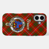 Bruce Clan Badge & Tartan iPhone / iPad case (Achterkant (horizontaal))