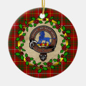 Bruce Clan Badge & Tartan Persoonlijke mas Keramisch Ornament (Voorkant)