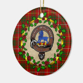Bruce Clan Badge & Tartan Persoonlijke mas Keramisch Ornament (Links)
